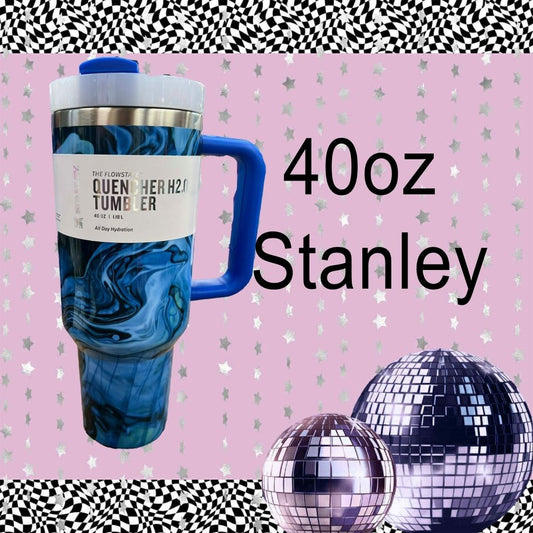 Blue Marbled Stanley 40oz Tumbler