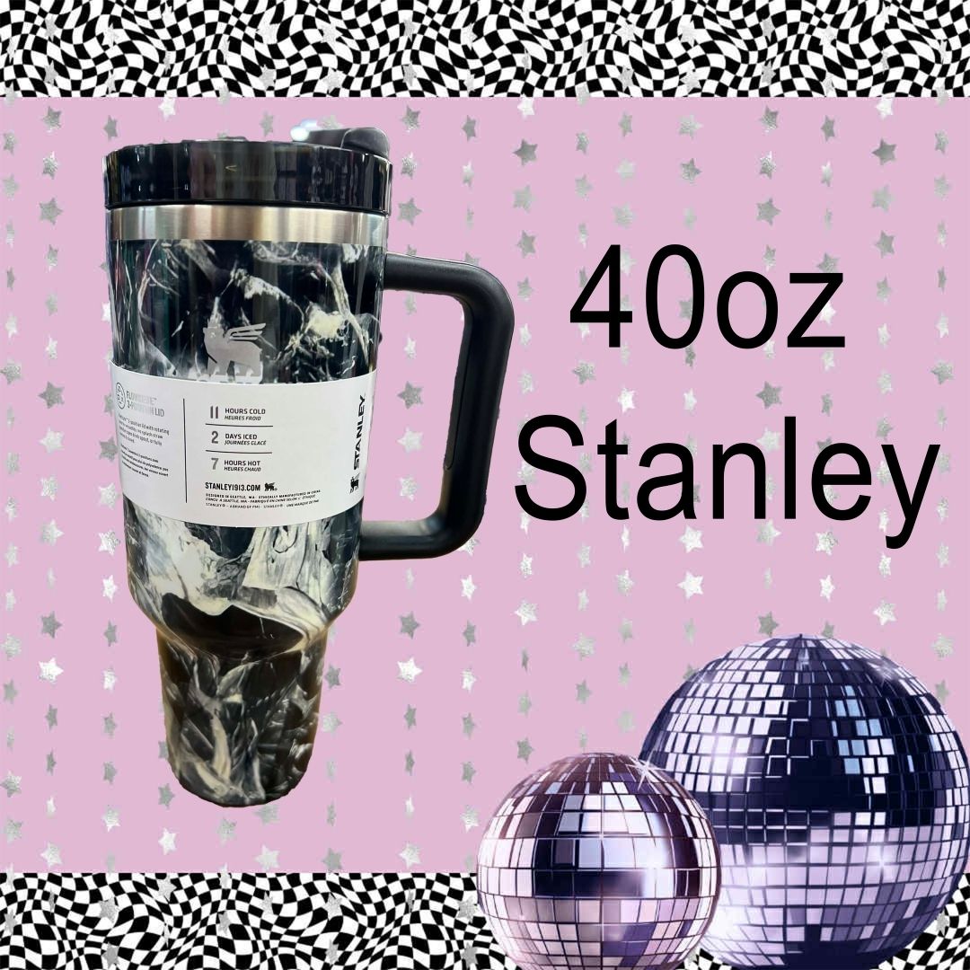 Black Marbled Stanley 40oz Tumbler