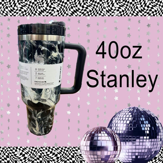 Black Marbled Stanley 40oz Tumbler