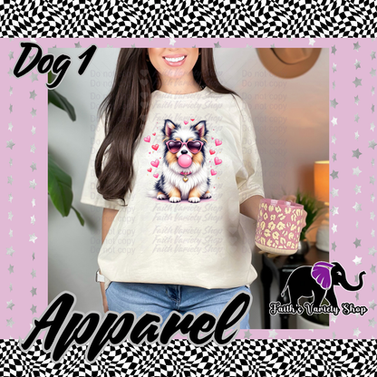 Bubble Gum Dogs With Heart