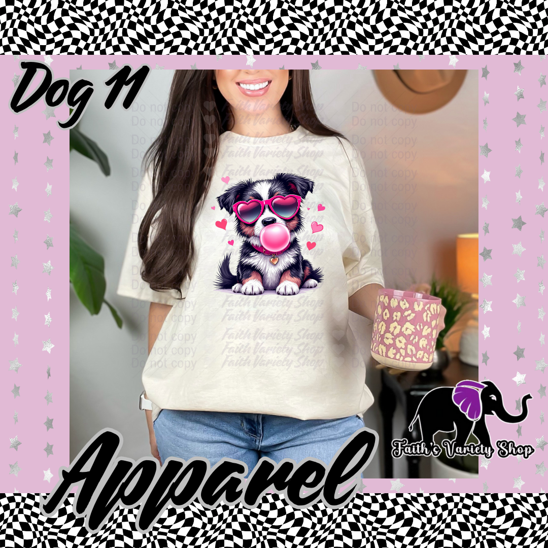 Bubble Gum Dogs With Heart