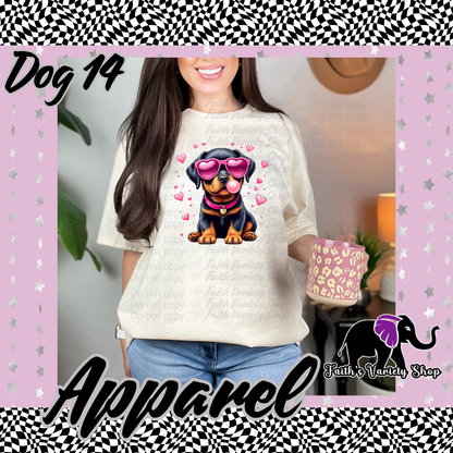 Bubble Gum Dogs With Heart