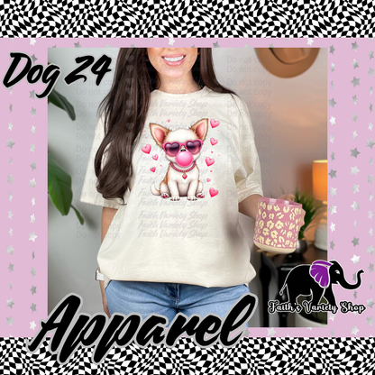 Bubble Gum Dogs With Heart