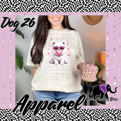 Bubble Gum Dogs With Heart