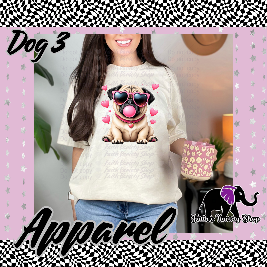 Bubble Gum Dogs With Heart