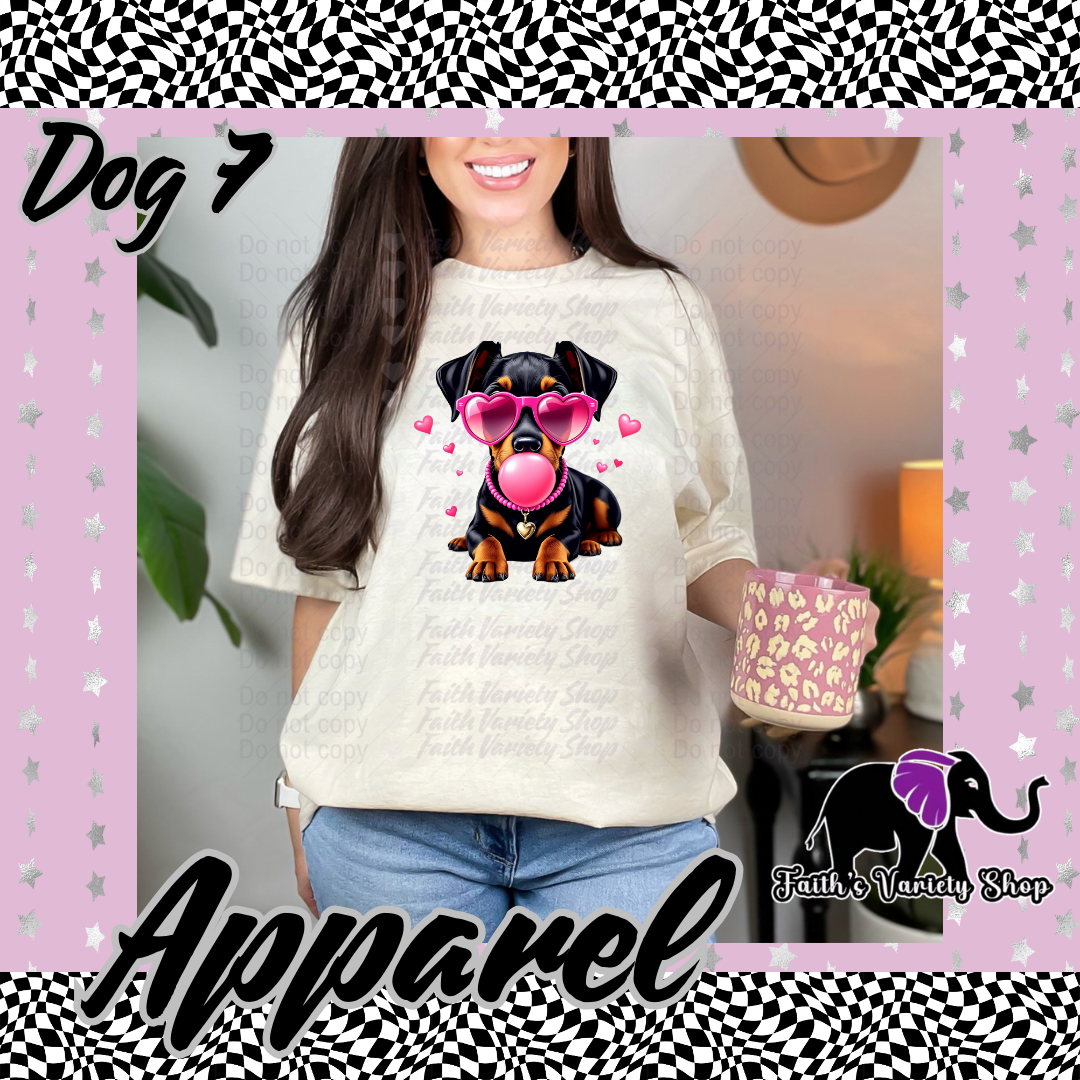 Bubble Gum Dogs With Heart