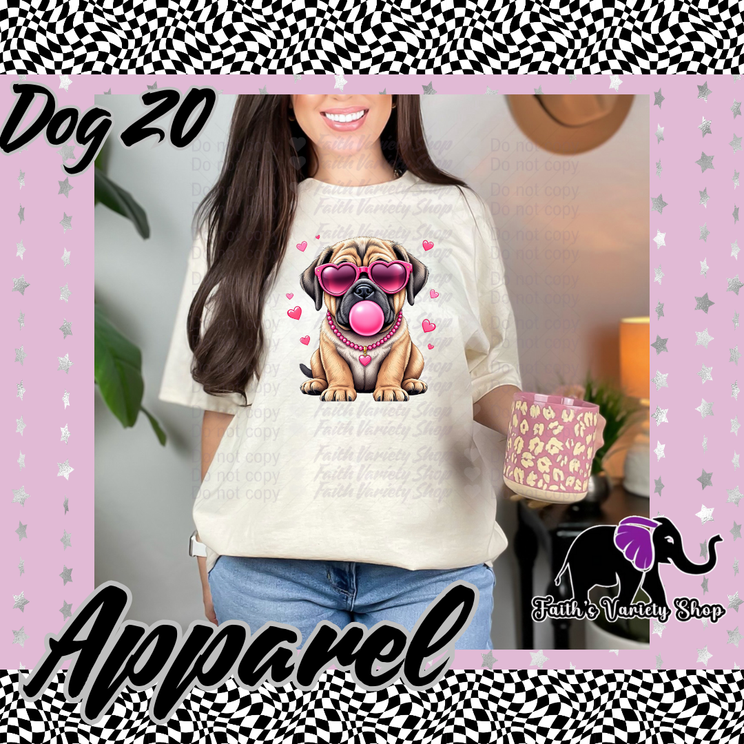 Bubble Gum Dogs With Heart