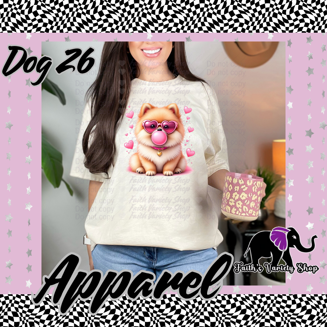 Bubble Gum Dogs With Heart