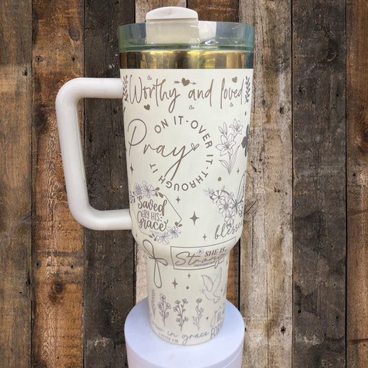 Christian 40oz tumbler Custom engraved
