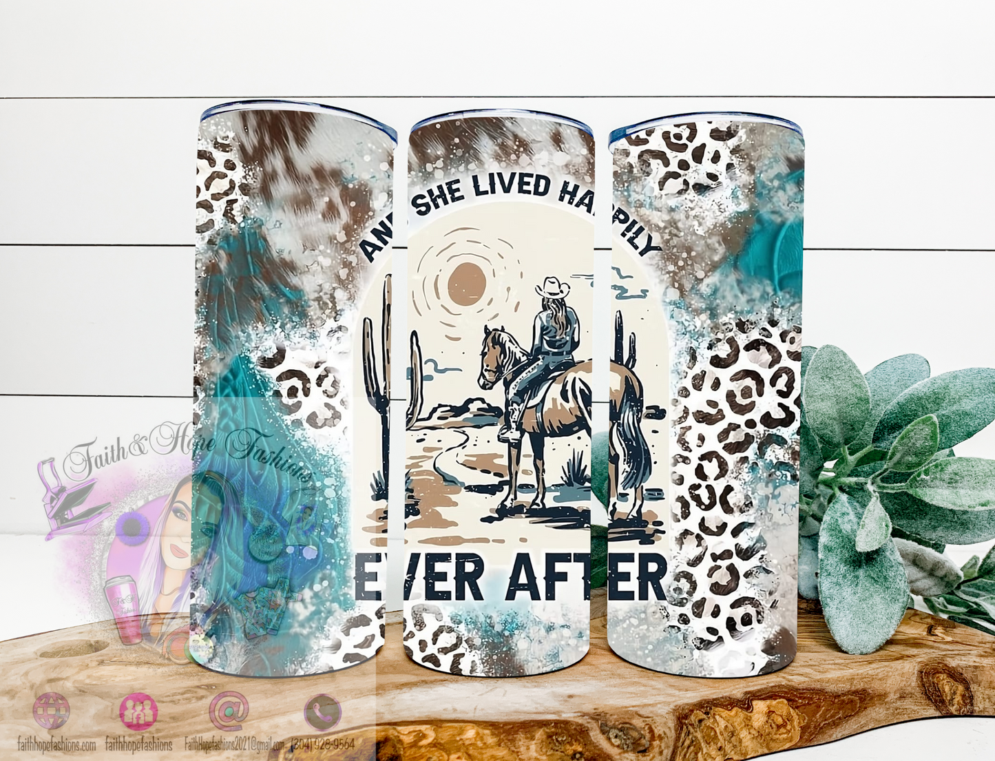 Western and She Lived Happily Ever After Drinkware