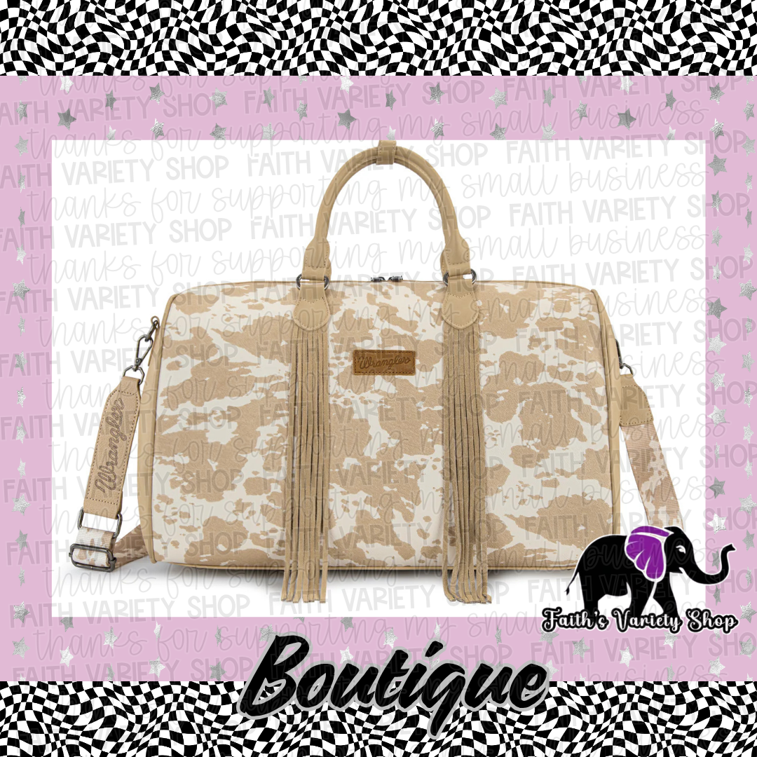 Cow Print Duffle Bag