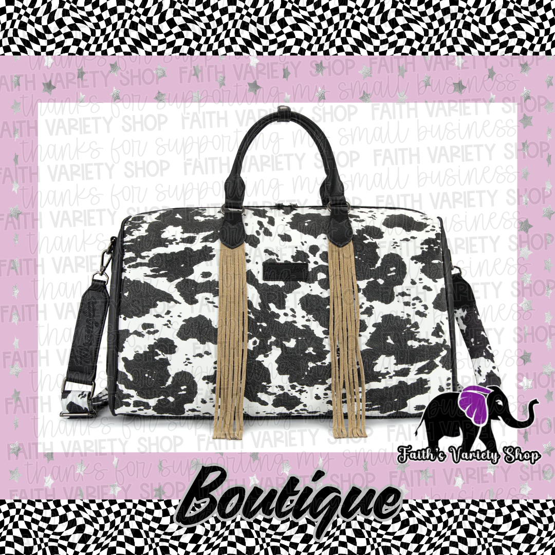 Cow Print Duffle Bag