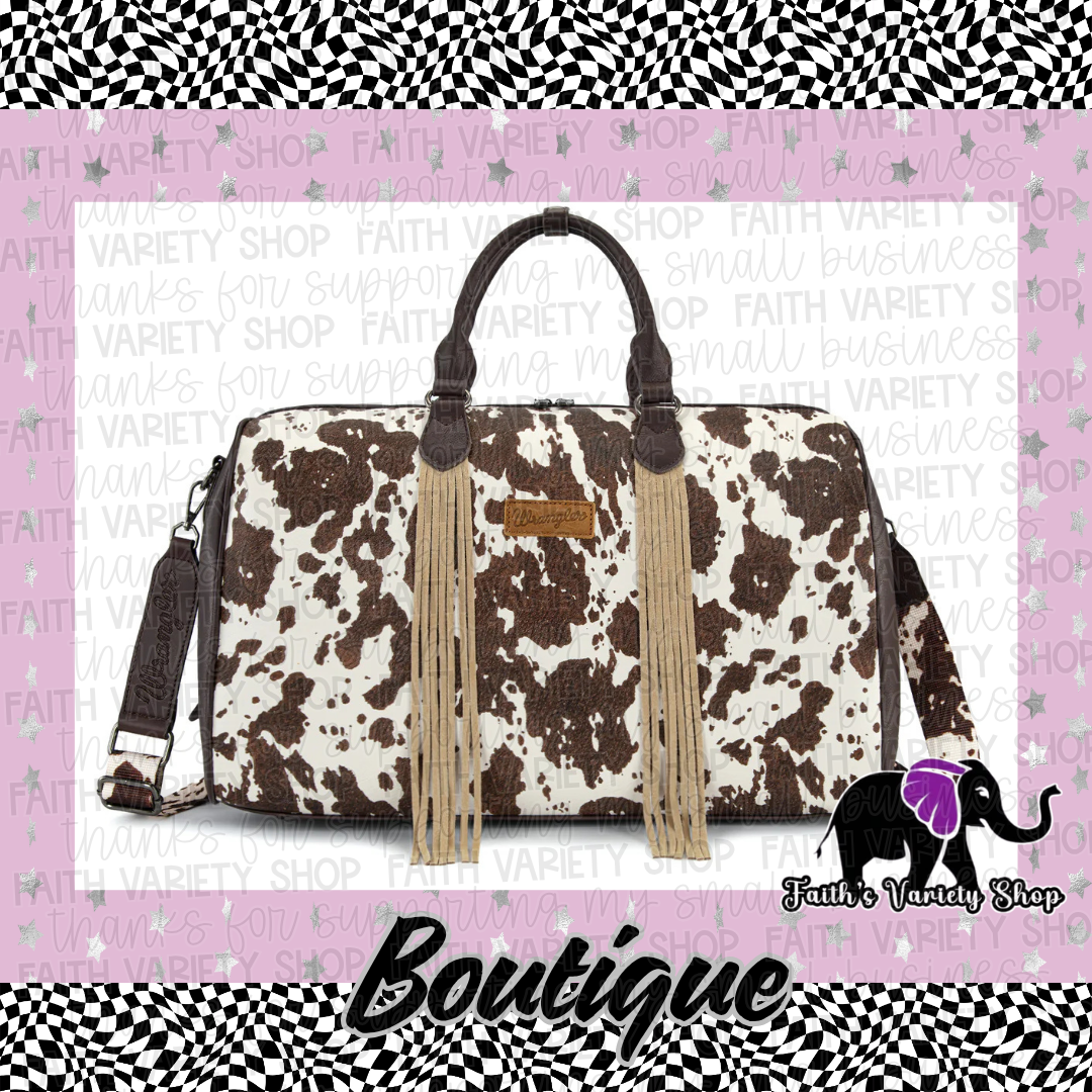 Cow Print Duffle Bag
