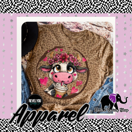 Circle Frame with Cows and Hearts Apparel