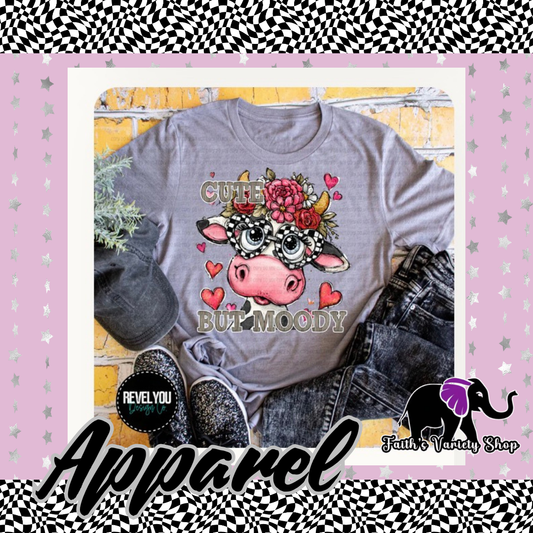 Cute But Moody Cow Apparel