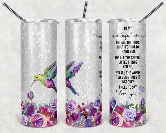 Hummingbird Mom Tumbler