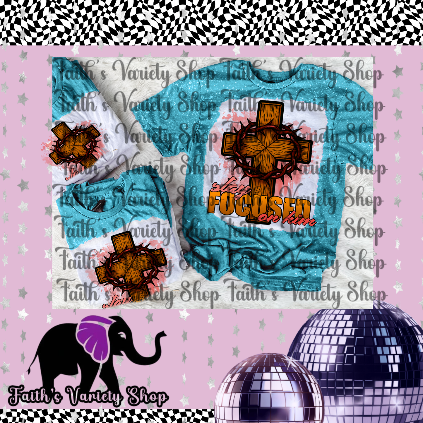 Stay Focused On Him Bleached Shirt