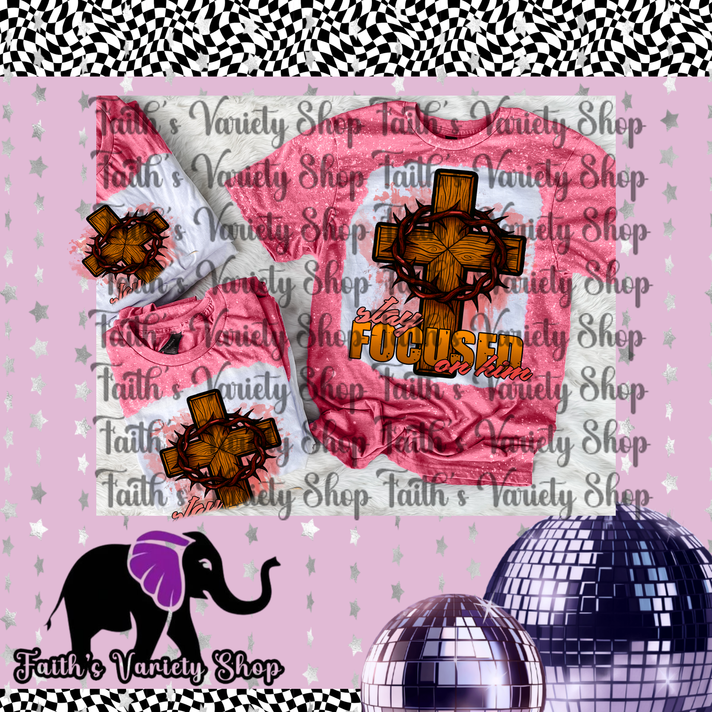 Stay Focused On Him Bleached Shirt