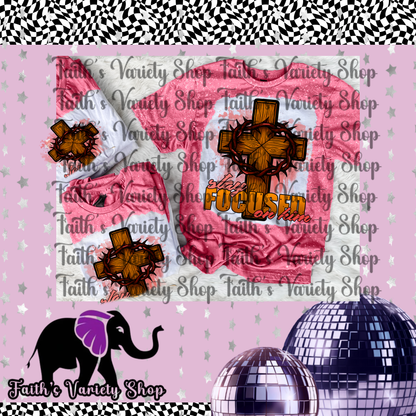 Stay Focused On Him Bleached Shirt