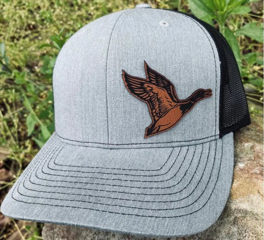 Duck Leather hat Patch