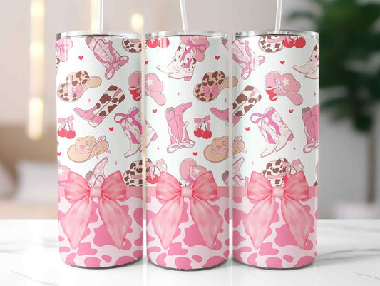 bows and boots tumbler