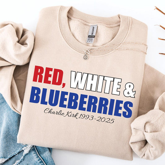 Red  White Blueberries Sweatshirt