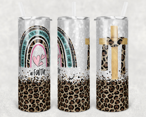 Faith Leopard Print Tumbler