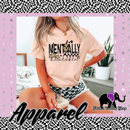 Mentally Unstable Lightening Apparel