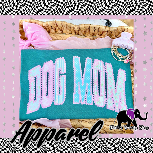 Pink and Blue Dog Mom Apparel