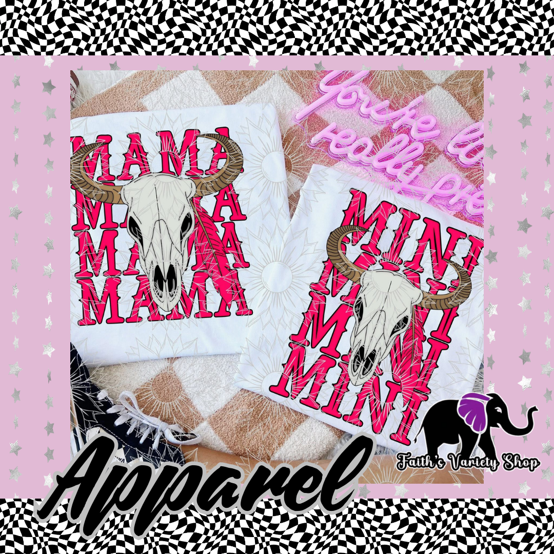 Pink Bull Mama and Mini Apparel