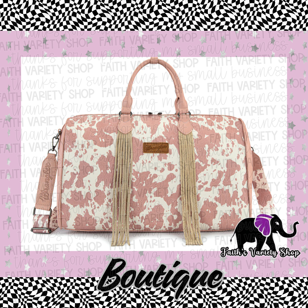 Cow Print Duffle Bag